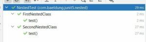 nested tests intellij