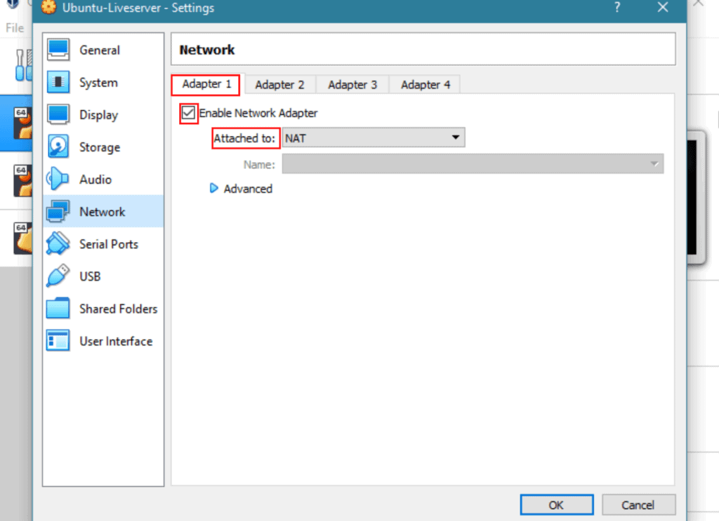 Adapter ! network set up