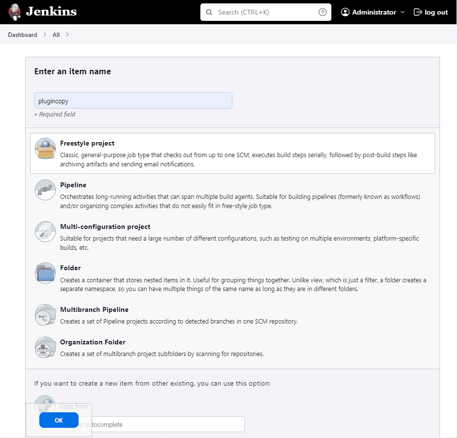 Jenkins Freestyle project